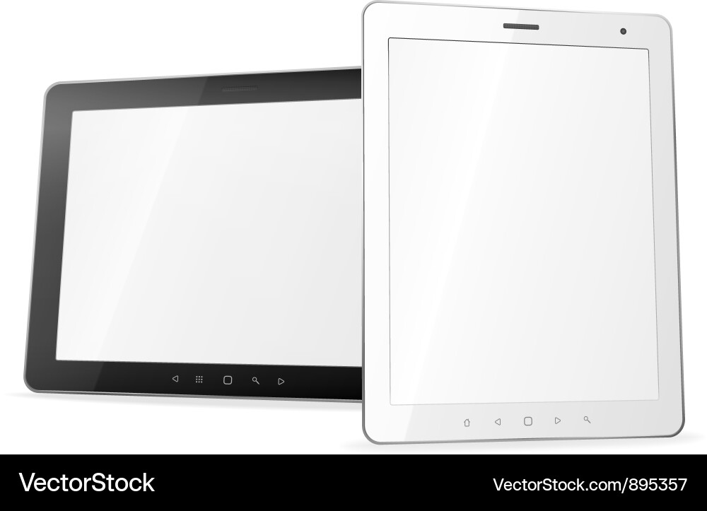 Two tablet computers Vector Image