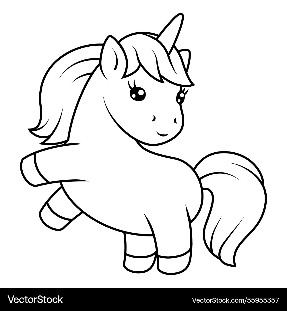 Unicorn happy birthday party item Unicorn happy birthday party item vector image