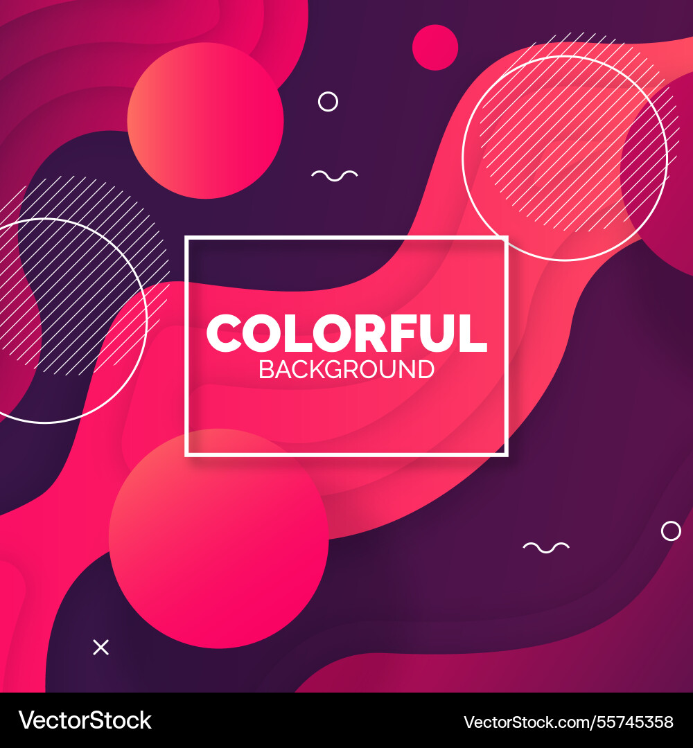 Abstract gradient shapes background vector image