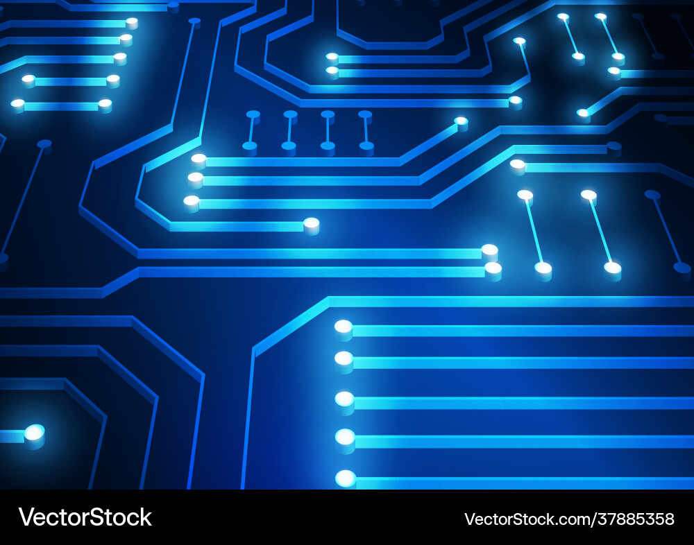 Circuit technology background with hi-tech digital Vector Image