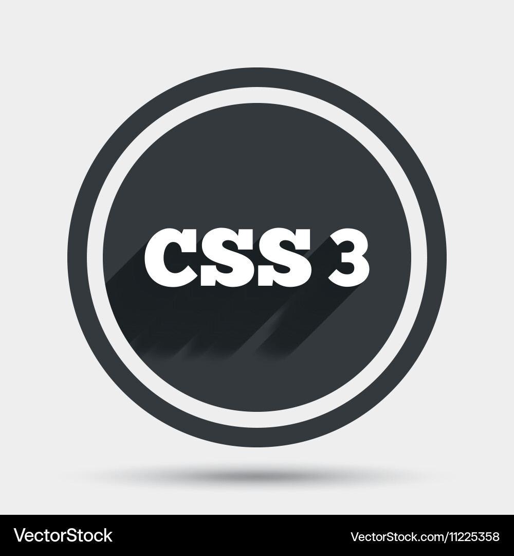 Css3 sign icon cascading style sheets symbol vector image