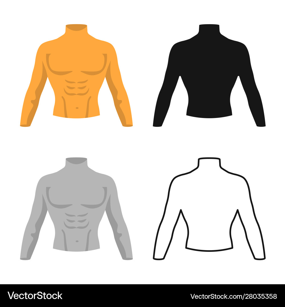 Design dummy and torso logo web element Vector Image