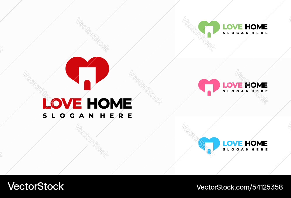 Liebe home logo design konzept familie Liebe home logo design konzept familie vektorbild