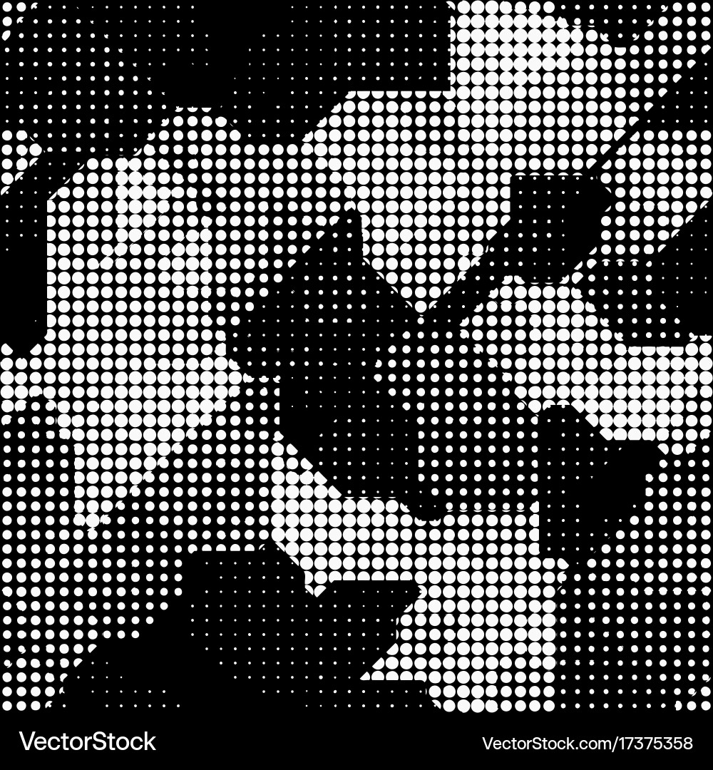 Modern seamless pattern with dots transition vector image