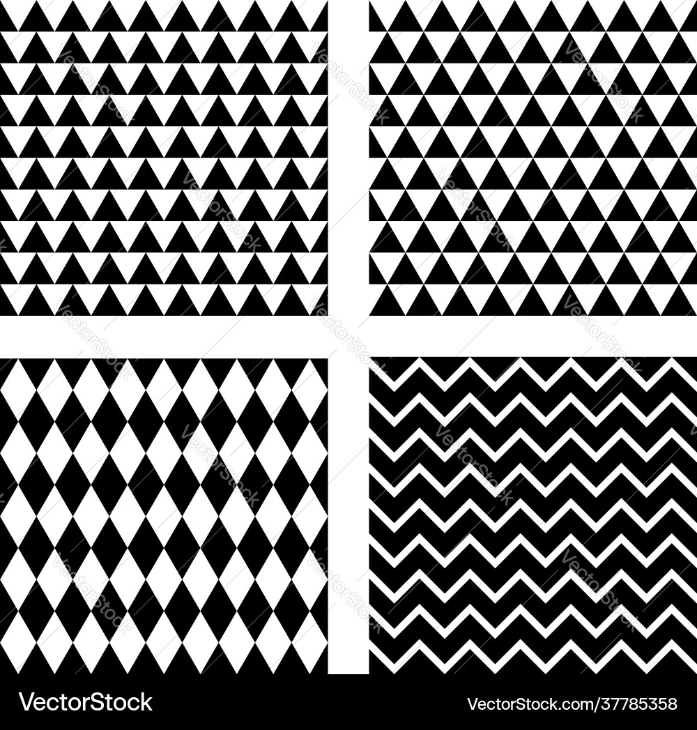 Simple triangular and rhombic patterns Vector Image