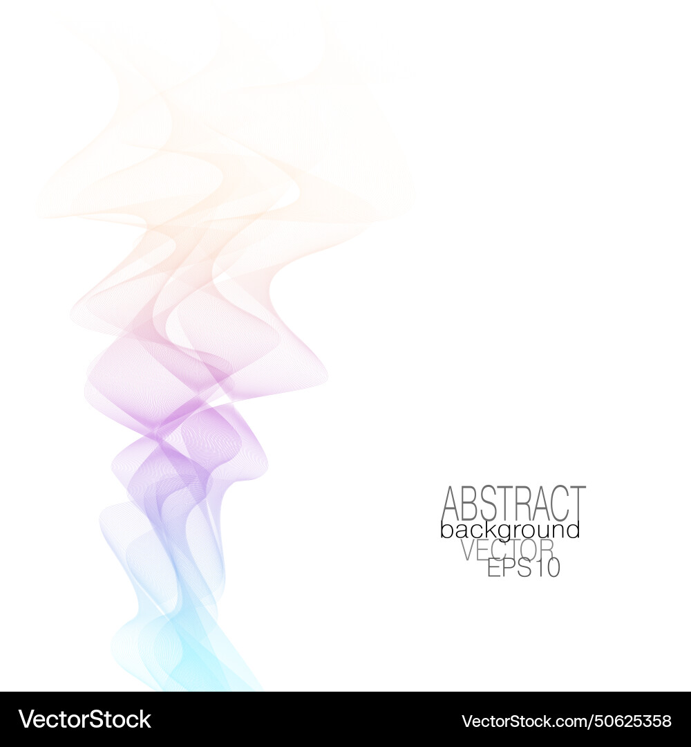 Smoky wave pattern multicor lines squiggly curves Smoky wave pattern multicor lines squiggly curves Vector Image