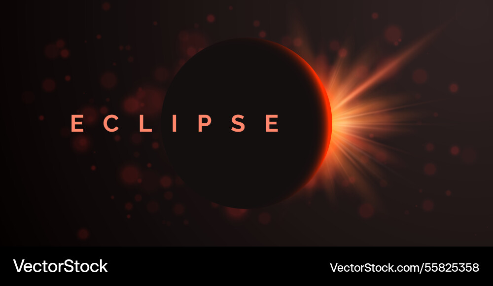 Solar eclipse or planetary collision large flash Solar eclipse or planetary collision large flash vector image