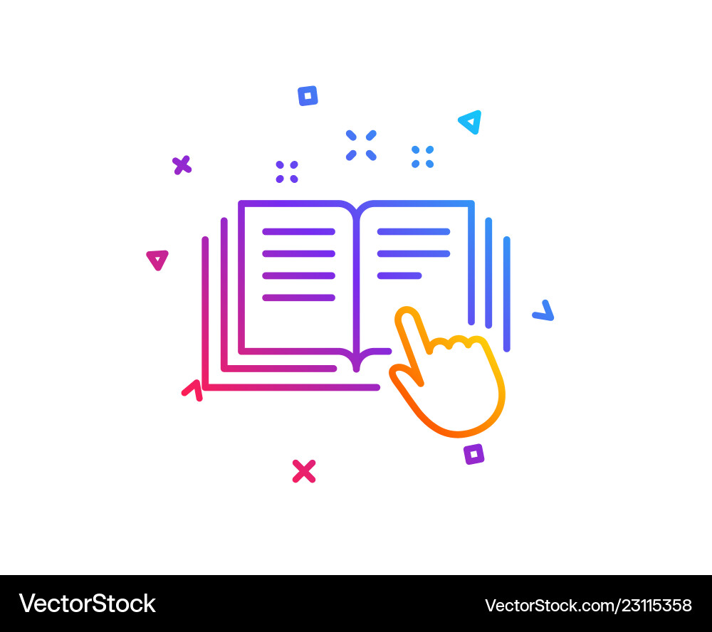 Technical documentation line icon instruction Vector Image