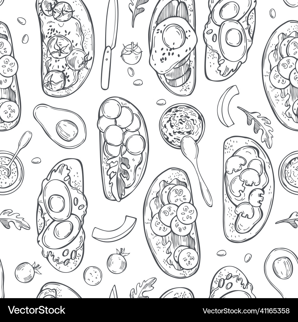 Toasts pattern Toasts pattern Vector Image