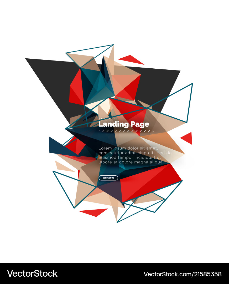 Triangular design abstract background landing Triangular design abstract background landing Vector Image