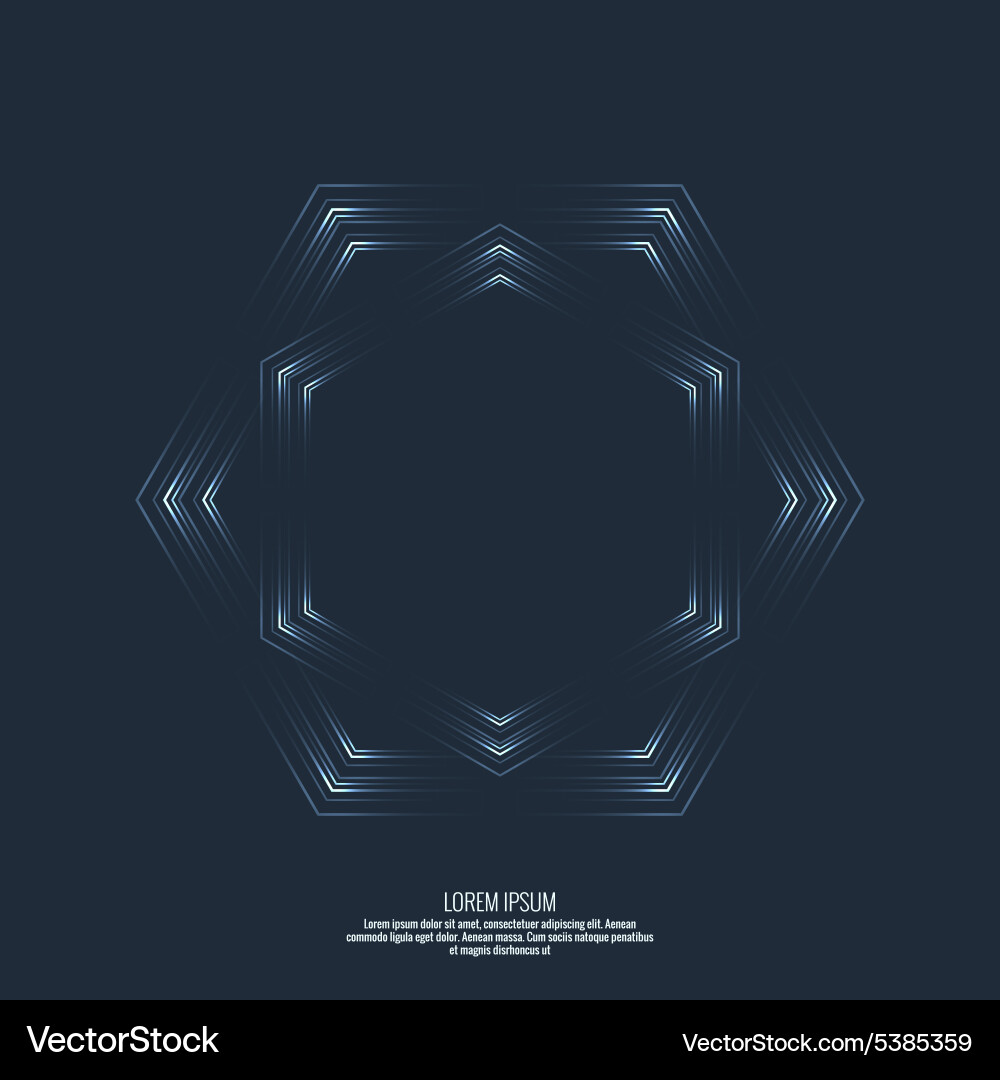 Abstract background with a hexagonal vector image