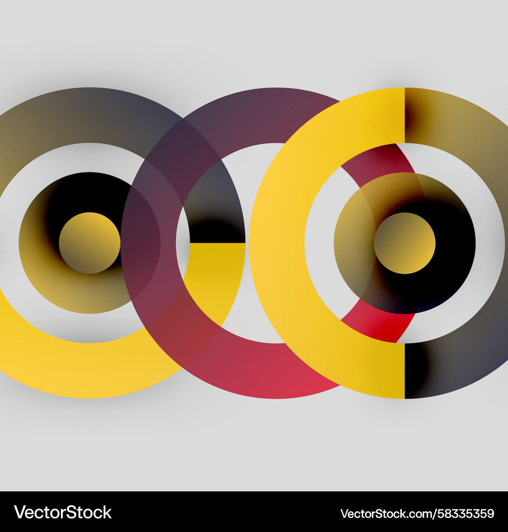 Abstract circles overlap creating vibrant color Abstract circles overlap creating vibrant color Vector Image
