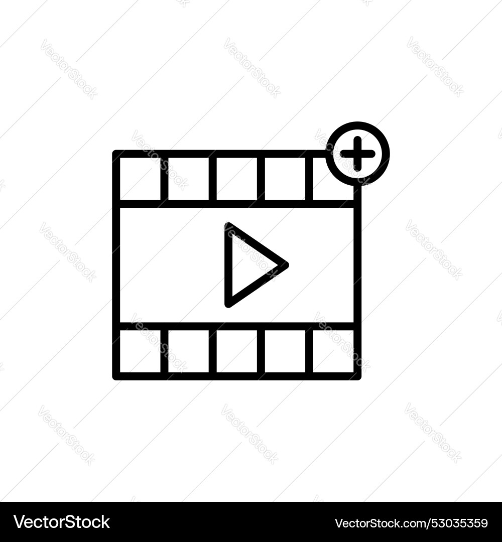 Add video icon set clip button upload new vector image