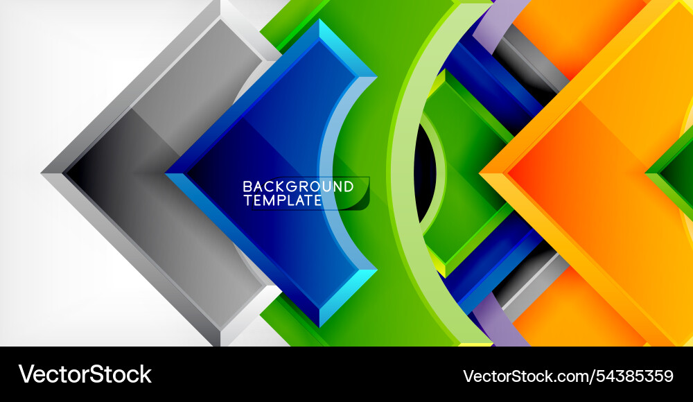 Arrow with round elements color geometric shapes Arrow with round elements color geometric shapes Vector Image