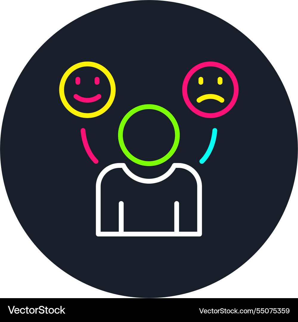 Behavior line multi color icon Vector Image