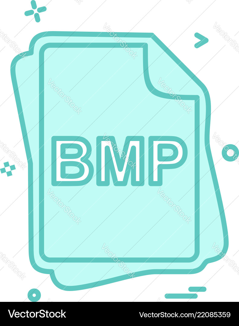 Bmp file type icon design Bmp file type icon design vector image