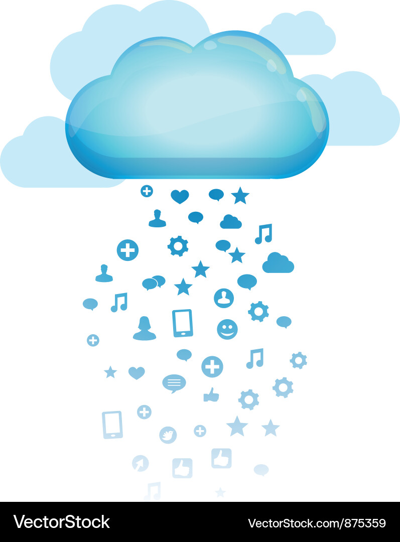 Cloud Computing Icons vector image