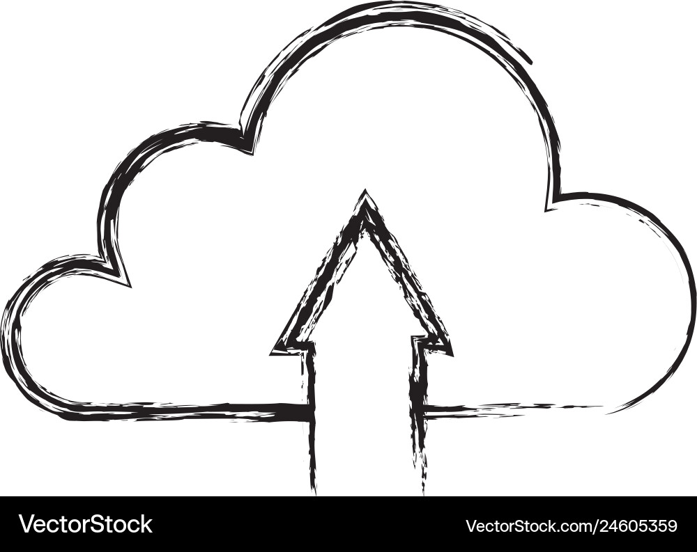 Cloud Computing mit Pfeil-Upload Cloud Computing mit Pfeil-Upload vektorbild