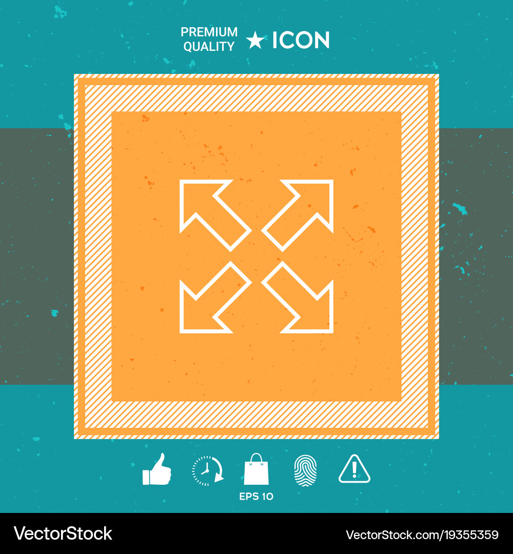Extend resize line icon Vector Image