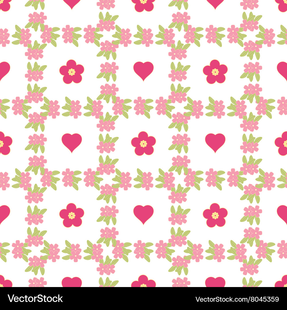 Floral background seamless pattern Vector Image