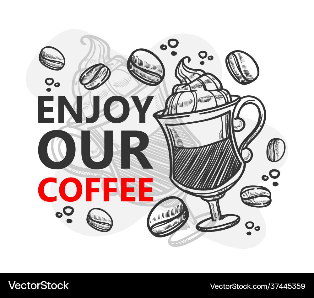 Genießen Sie unser Café oder Restaurant Werbung Genießen Sie unser Café oder Restaurant Werbung vektorbild