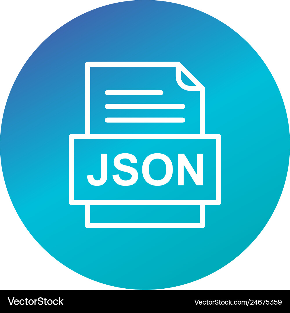 Json file document icon Vector Image