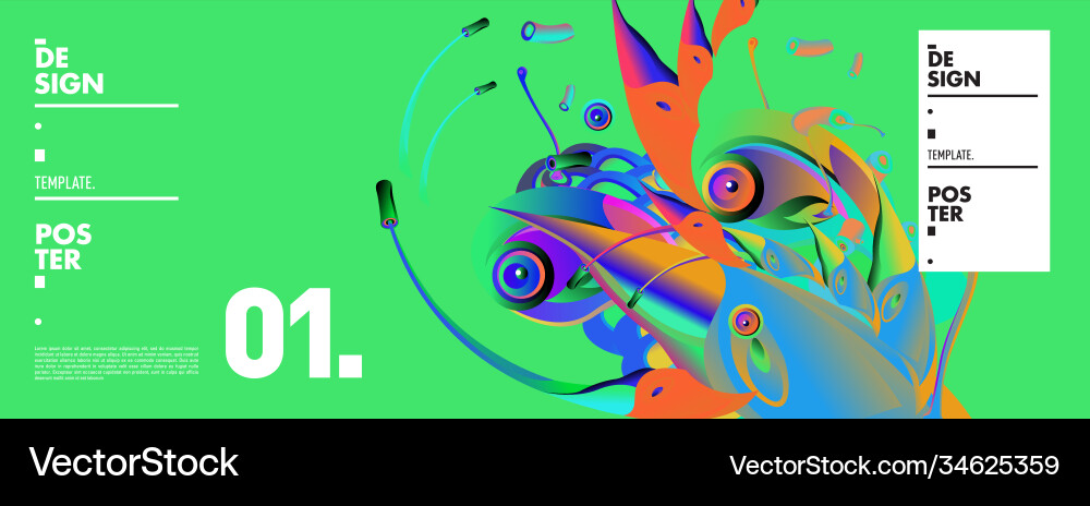 Landing page background template with colorful Vector Image