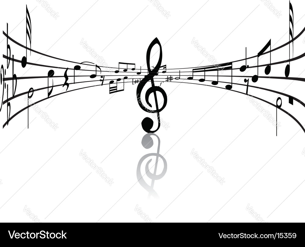 Musical Flow Lines vector image