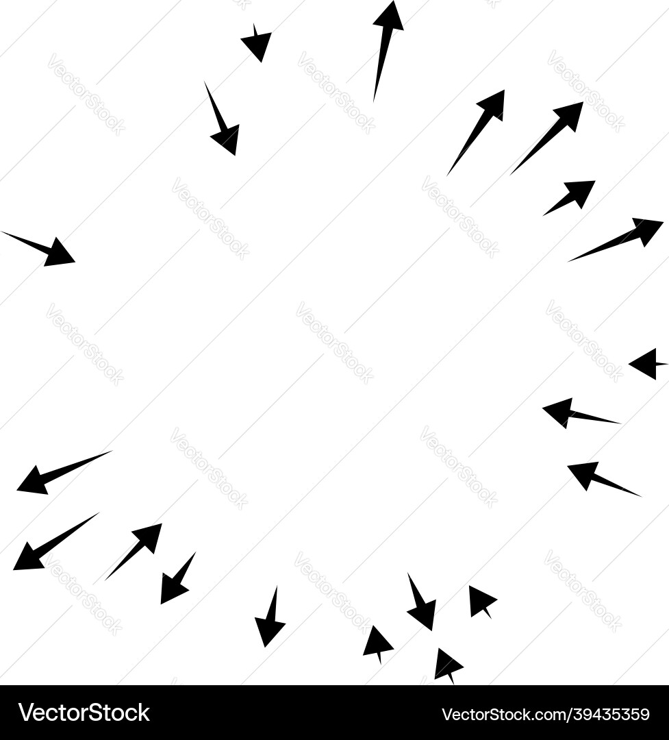 Radial radiating arrows pointers in opposite Radial radiating arrows pointers in opposite Vector Image