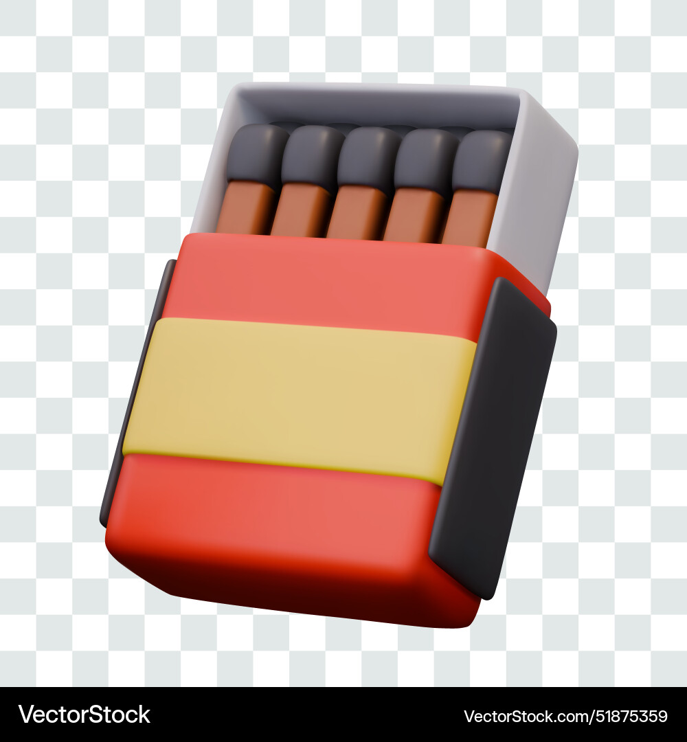 Realistic open box with matches empty label Realistic open box with matches empty label vector image