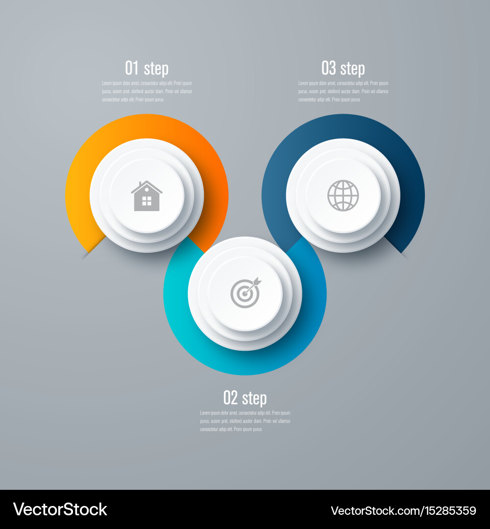 Template for cycle diagram graph presentation Vector Image