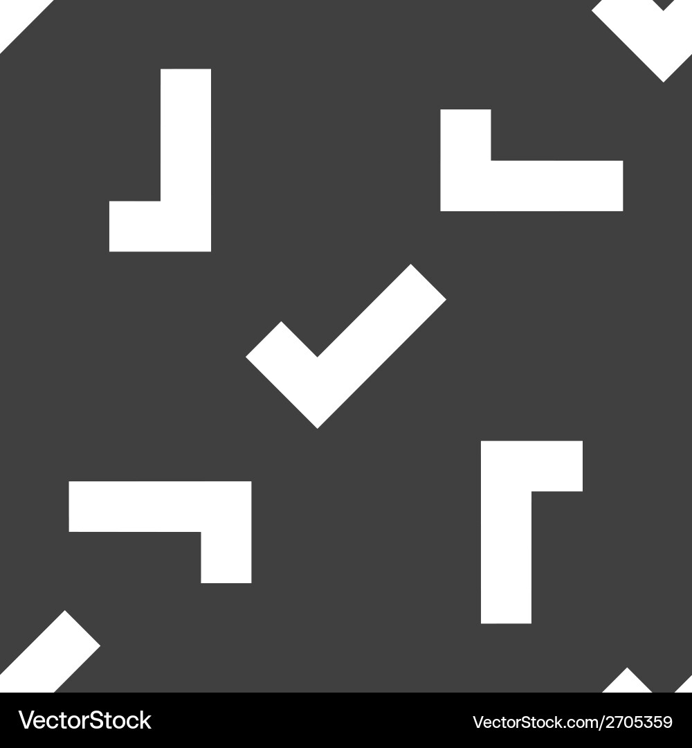 Tick web icon flat design seamless pattern vector image