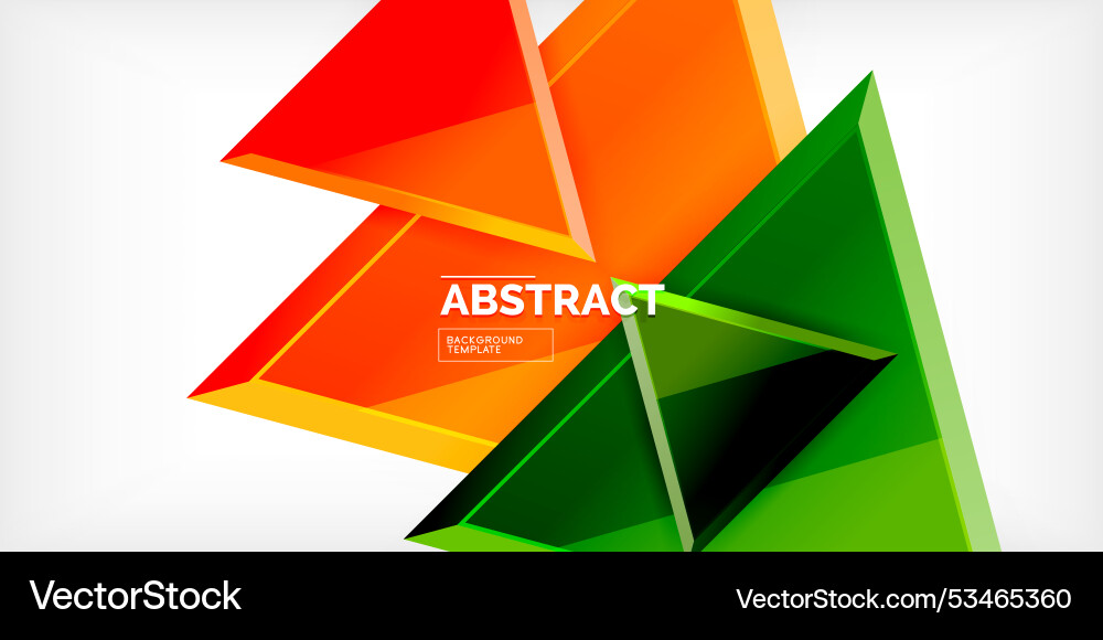 Abstract background - glossy triangles Vector Image