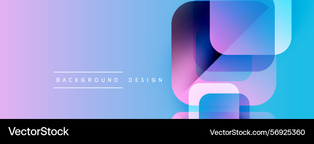 Abstract geometric shapes overlap creating Vector Image