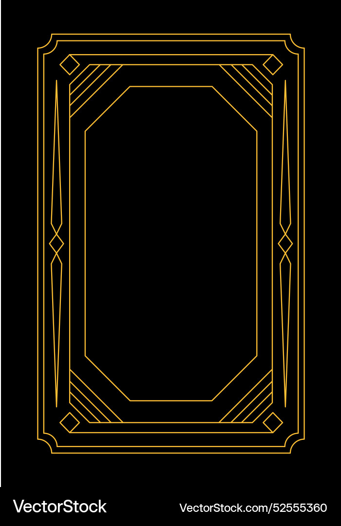 Art deco geometry luxury elegant gold rectangle Vector Image