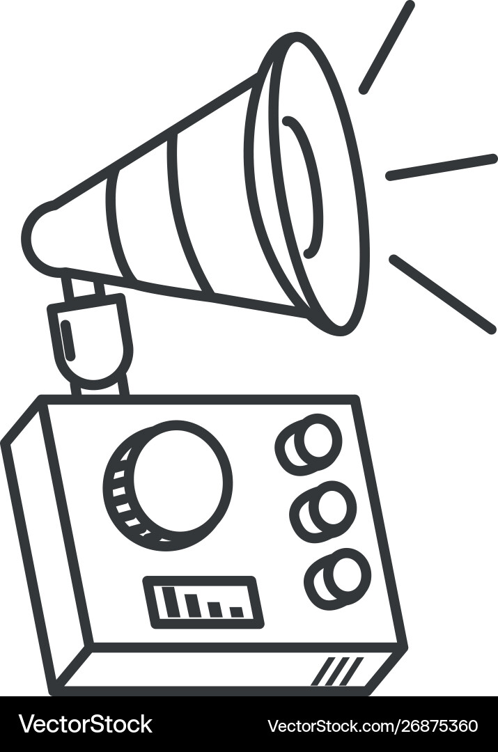 Audio player console electronic device Vector Image