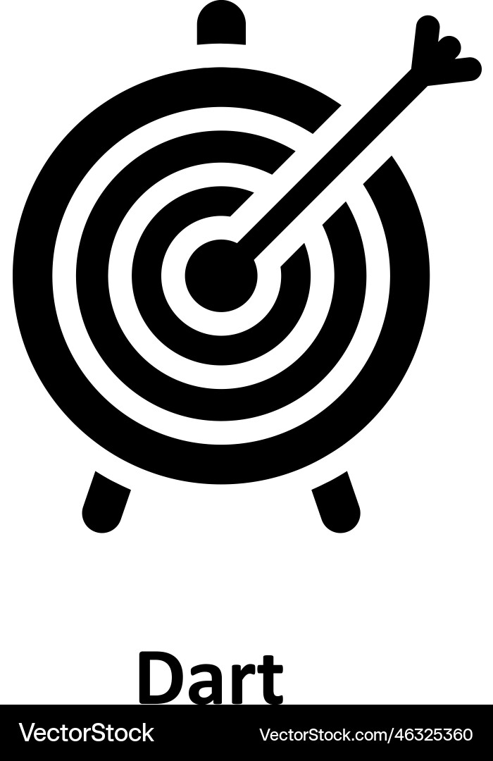 Dart solid icons simple stock Vector Image