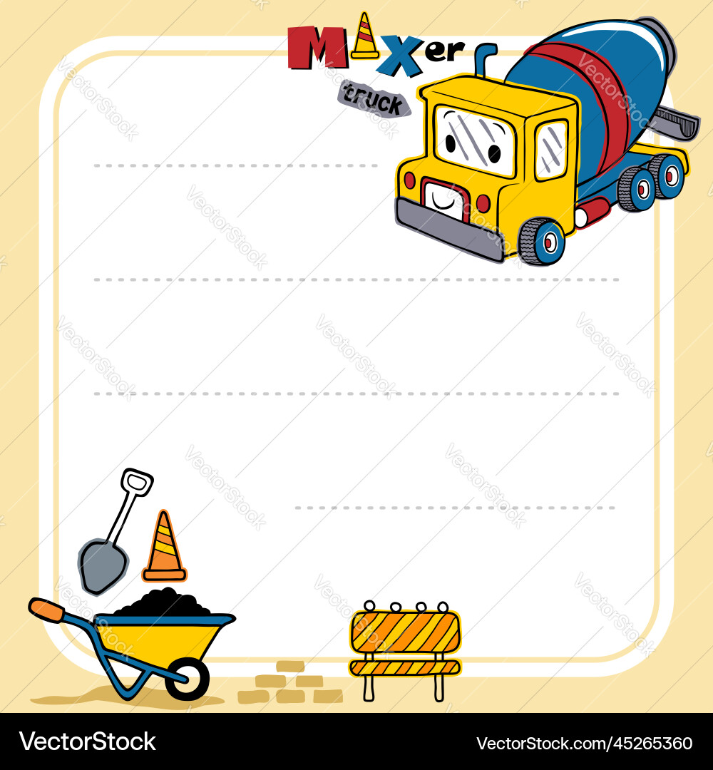Frame border template of construction elements Vector Image