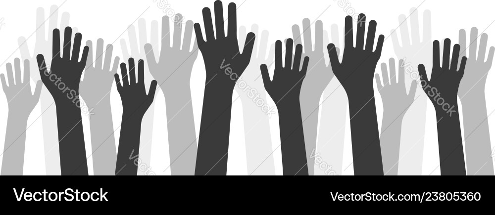 Hands Up - Support & Unity vector image