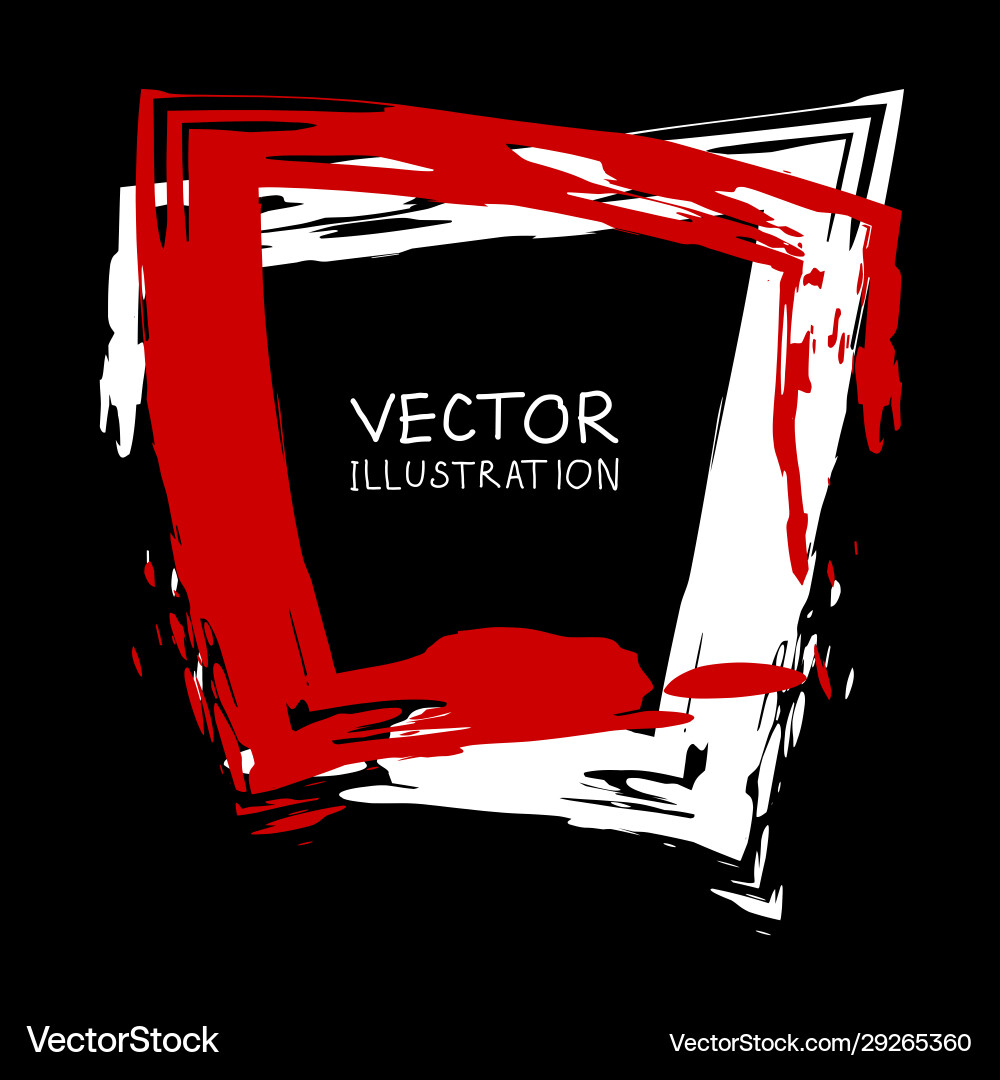 Ink shape square element rectangle brush stroke Ink shape square element rectangle brush stroke Vector Image