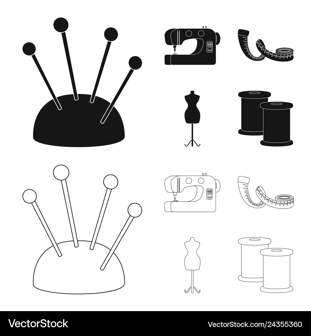 Isolated object of craft and handcraft icon set Isolated object of craft and handcraft icon set Vector Image