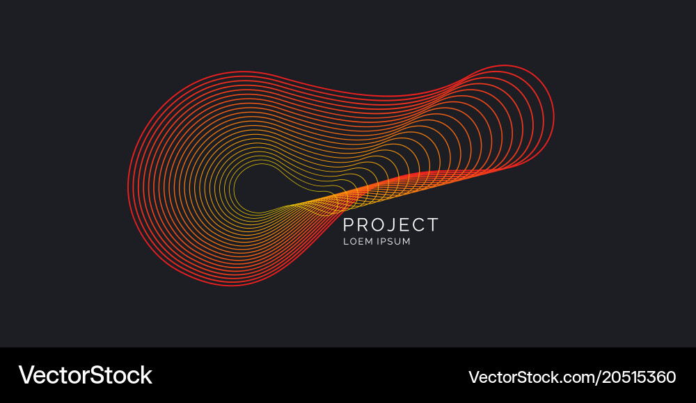 Organic forms with dynamic waves and lines Vector Image