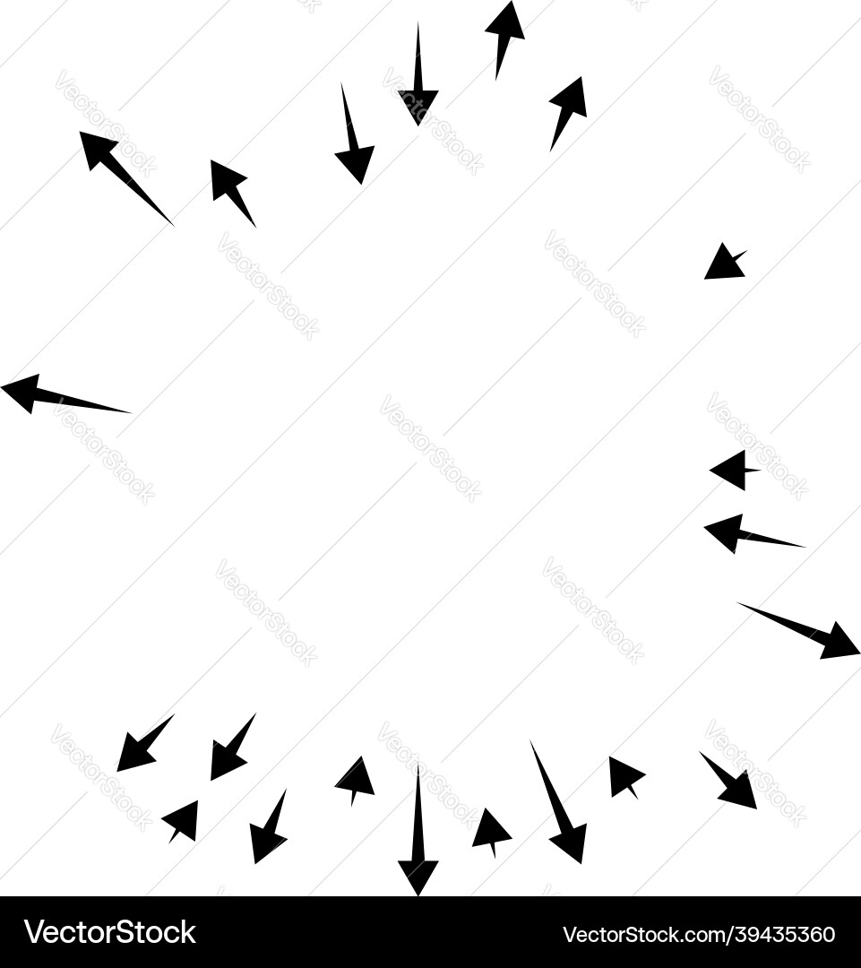 Radial radiating arrows pointers in opposite Radial radiating arrows pointers in opposite Vector Image