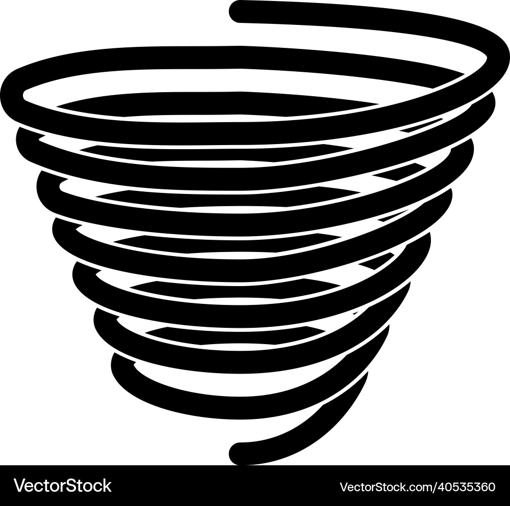 Runde Druckfeder Schraubendraht Ikone Runde Druckfeder Schraubendraht Ikone vektorbild