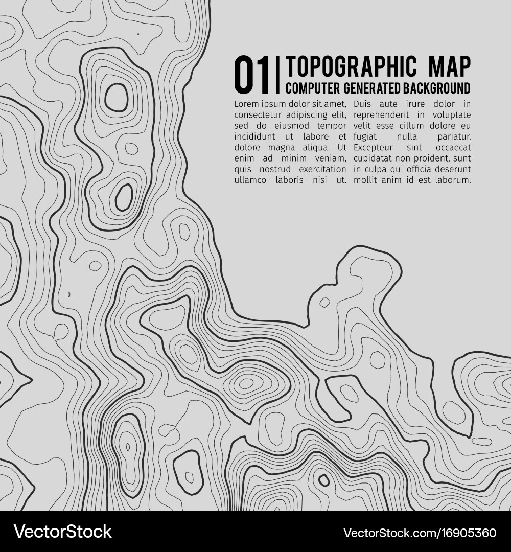 Topographic map background with space for copy vector image