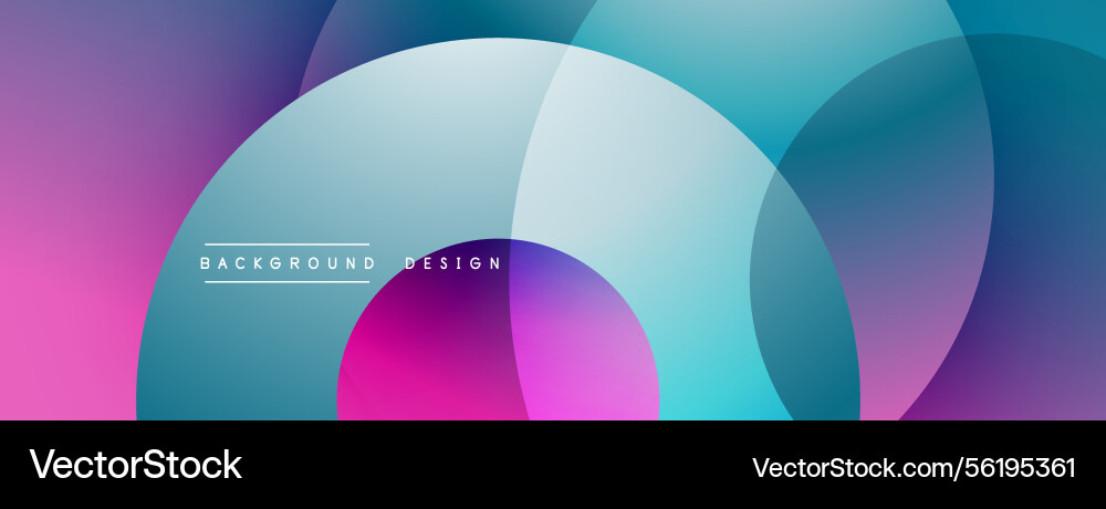 Abstract background features overlapping circles vector image