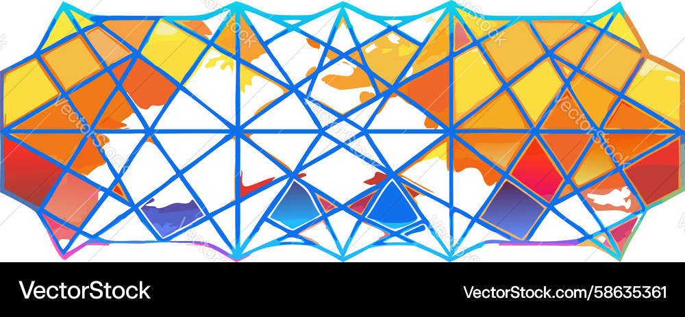 Complex Interlocking Geometric Pattern Vector Image