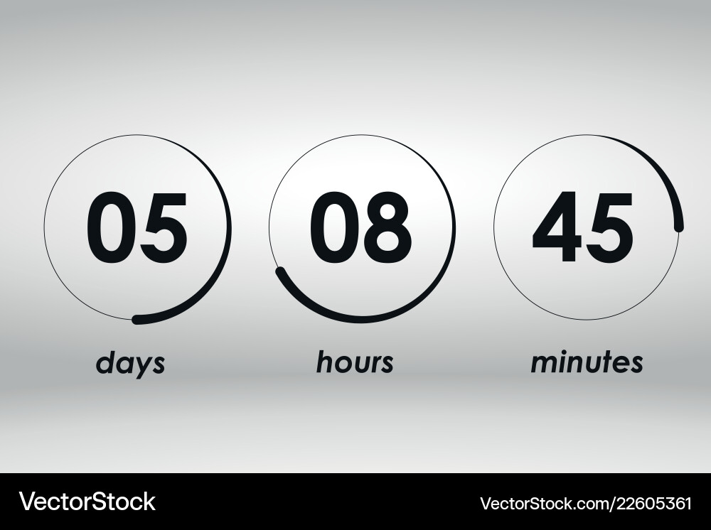 Countdown web site template Countdown web site template vector image