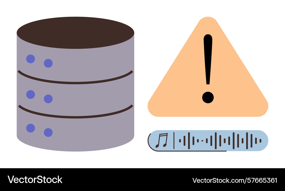 Data storage error with entertainment file vector image