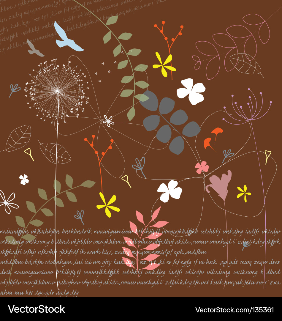 Floral Spring Background Vector Image